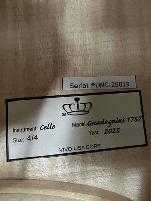 Vivo Guadagnini 1757 Replica 4/4 Cello (25019)