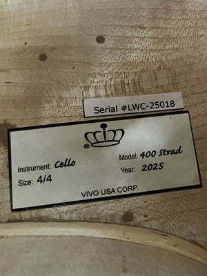Vivo model 400 Strad 4/4 Cello (A)
