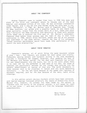 Six Solos for Violoncello and Basso continuo (Book 1: 1-3) - Cello Music