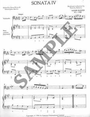 Six Sonatas for Violoncello and Basso continuo (Vol. 2: Sonatas 4-6) - Cello Music