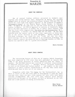 Six Solos for 2 Violoncellos (Vol. 2: Sonatas 4-6) - Cello Music