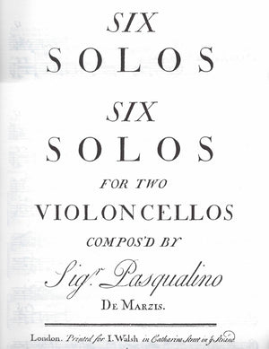 Six Solos for 2 Violoncellos (Vol. 2: Sonatas 4-6) - Cello Music