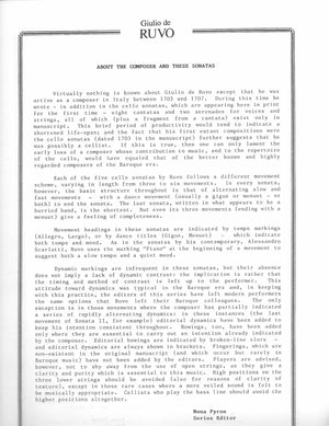 5 Sonatas for Violoncello and Basso continuo (Book 2: Sonatas 4-5) - Cello Music