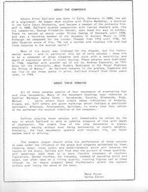 Six Solos for Violoncello and Basso continuo (Book 1: 1-3) - Cello Music