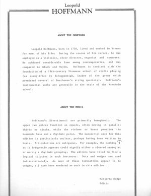 Divertimento in A (Sonata a tre) for Violin Concertato, Violoncello, and 2nd Violoncello