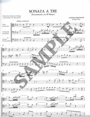 Divertimento in B flat (Sonata a tre) for Viola Concertato, Violoncello Concertato, and 2nd Violoncello