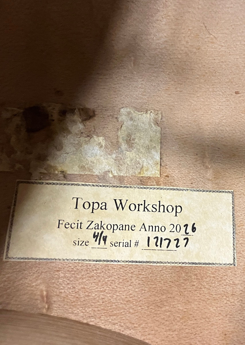 Topa Workshop Birdseye Maple 'Stradivari' 4/4 Cello