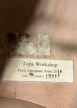 Topa Workshop Birdseye Maple 'Stradivari' 4/4 Cello