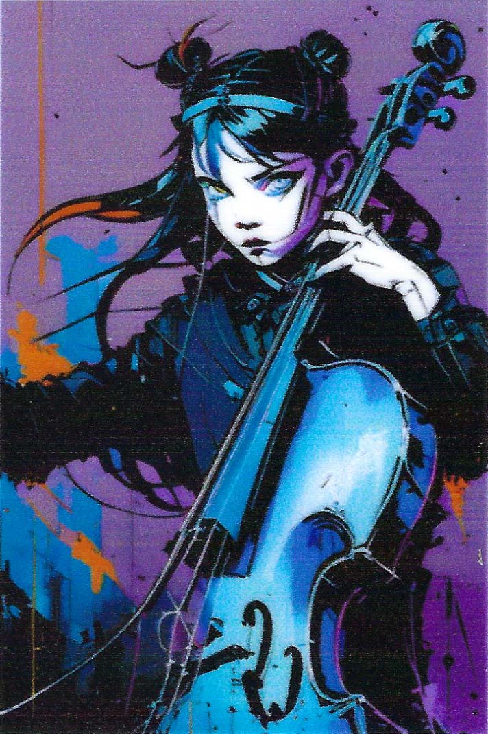 Animé Cellist Sticker
