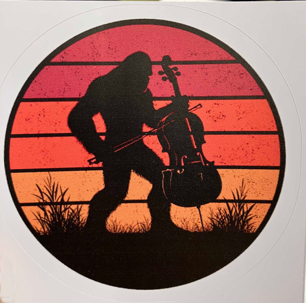 Bigfoot Cellist Sticker