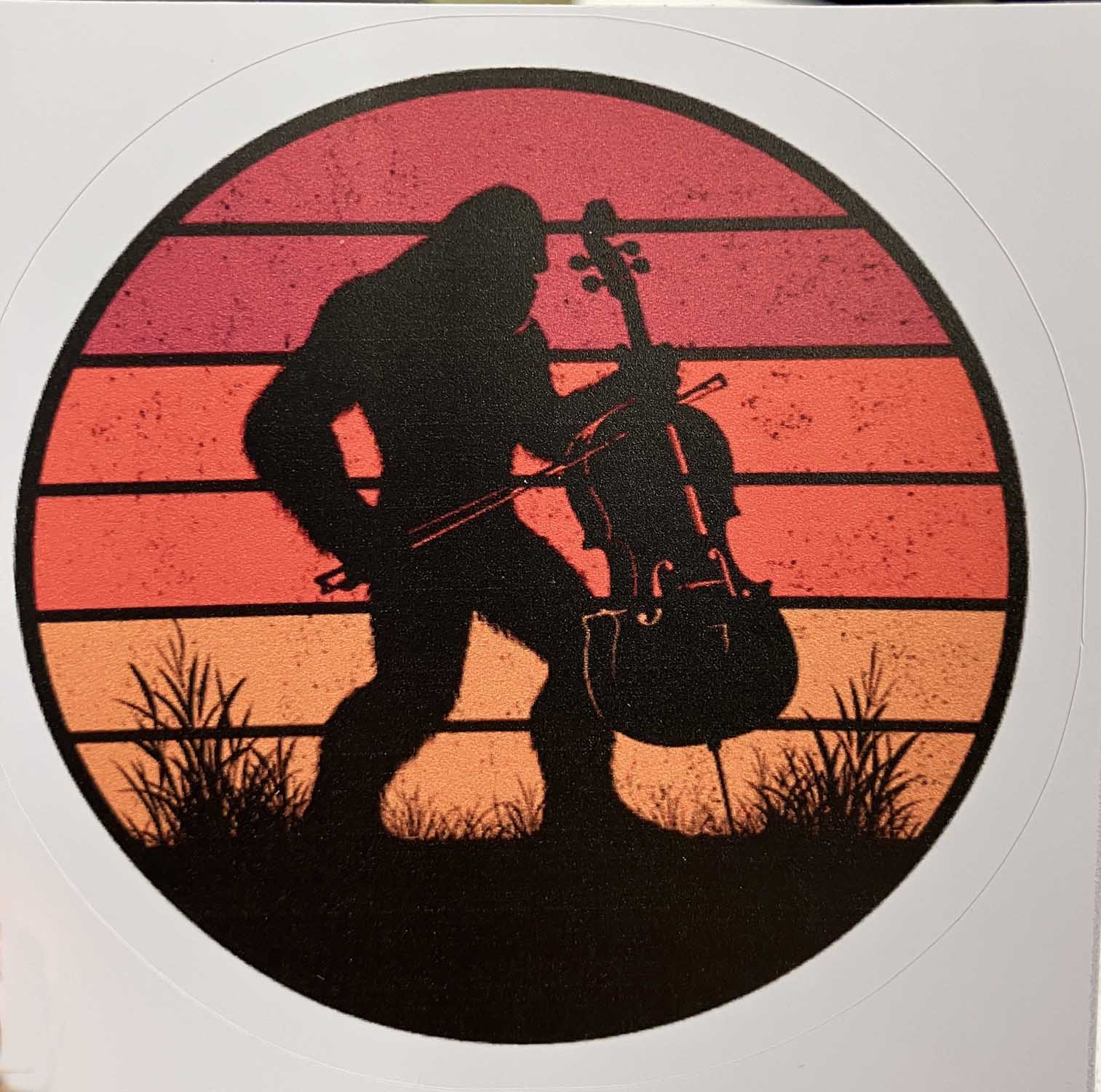 Bigfoot Cellist Sticker