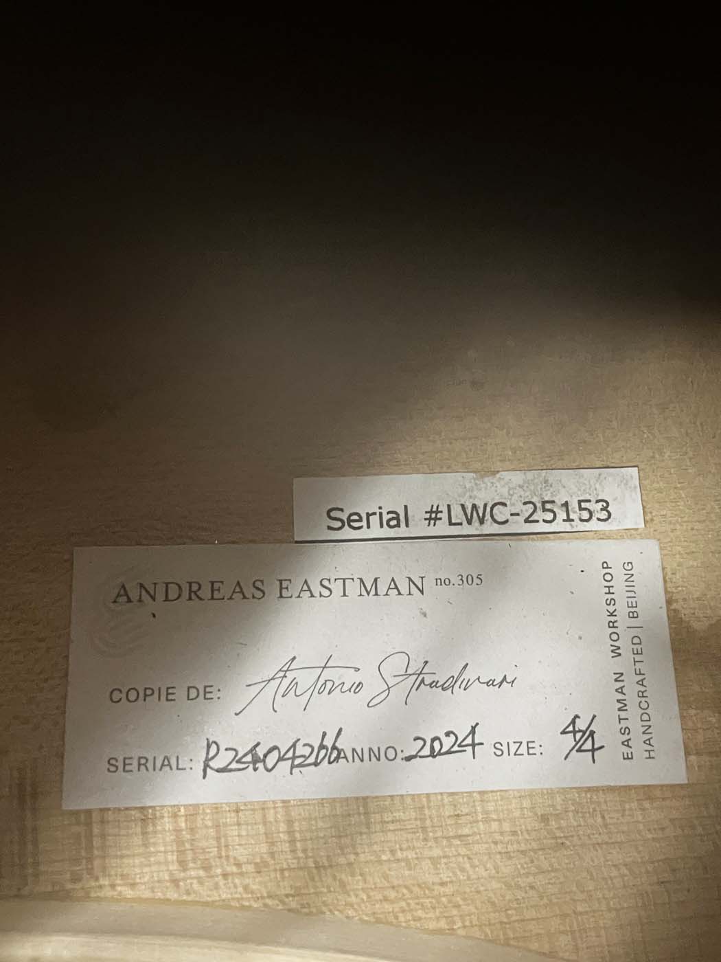 Eastman model 305 'Strad'  - 4/4 Cello (B)