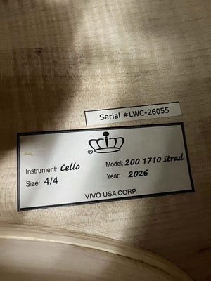 Vivo 200 '1710 Strad' 4/4 Cello