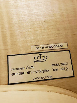 Vivo Guadagnini 1777 'Simpson' Replica 4/4 Cello (26120)