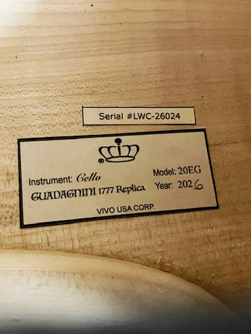 Vivo Guadagnini 1777 'Simpson' Replica 4/4 Cello (26024)