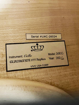 Vivo Guadagnini 1777 'Simpson' Replica 4/4 Cello (26024)