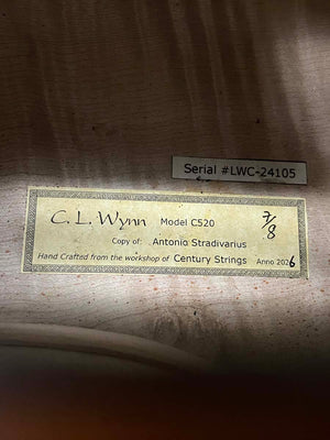 C.L. Wynn 520 'Strad' 7/8 Cello (0726)