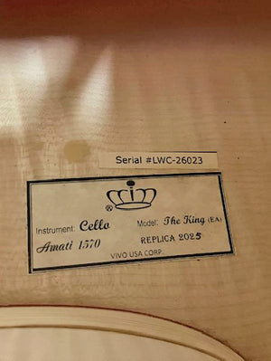 Vivo 'King Amati 1570' 4/4 Cello