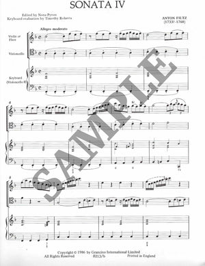 5 Trios for Flute (or Violin), Cello obligate, and Bass continuo (Vo. 2: Trios 3-5)