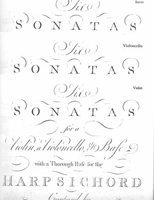 Six Sonatas for Violin and Cello with Basso continuo (Vol. 2: Sonatas 4-6) - Cello Music