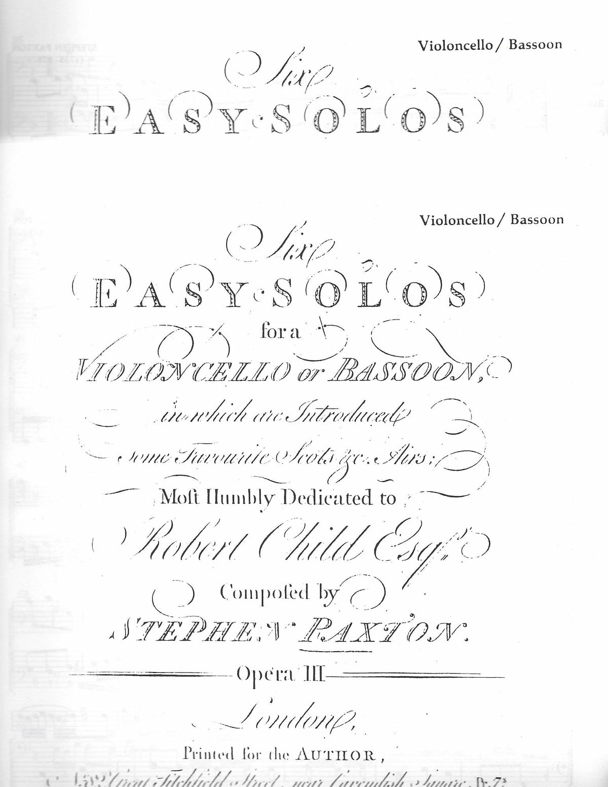 Six Solos for 2 Violoncellos (Vol. 2: Sonatas 4-6) - Cello Music