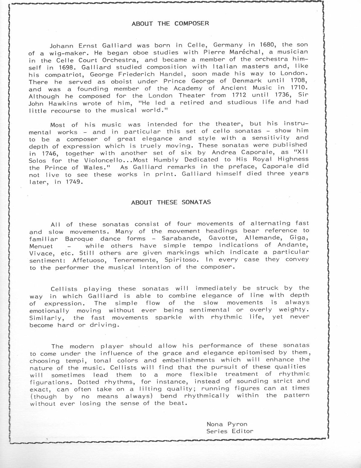 Six Solos for Violoncello and Basso continuo (Book 1: 1-3) - Cello Music