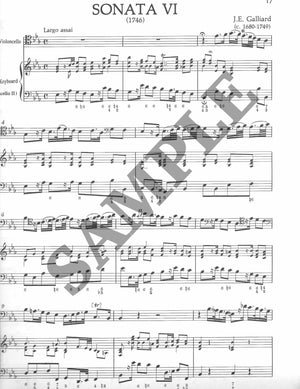 Six Solos for Violoncello and Basso continuo (Volume 2: Sonatas 4-6) - Cello Music