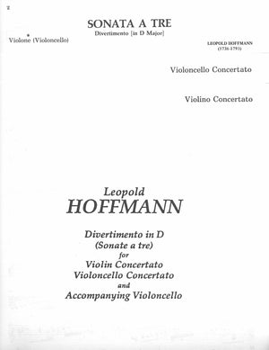 Divertimento in A (Sonata a tre) for Violin Concertato, Violoncello, and 2nd Violoncello
