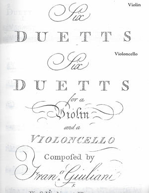 Six Duets for Violin and Violoncello Opus 3 (Vol. 1: Duets 1 and 2) - Cello Music