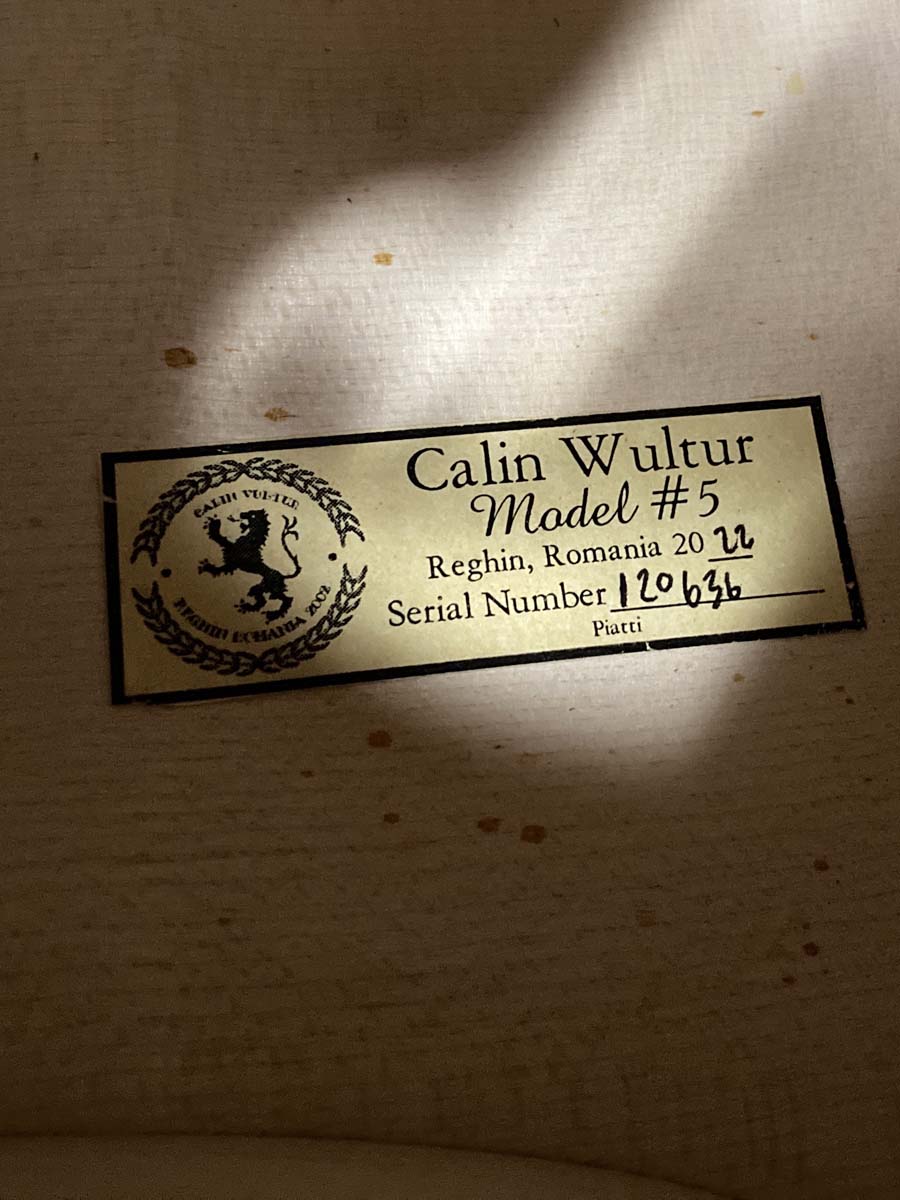 Calin Wultur Model #5 Piatti Strad 4/4 Cello